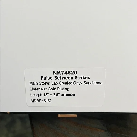 UNTAMED Pulse Between Strikes lab created Onyx Sandstone on Gold plating - Picture 7 of 7